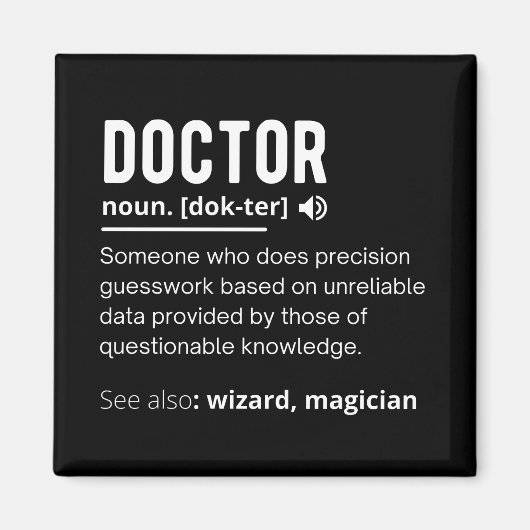 Funny Doctor Definition Magneet (Voorkant)