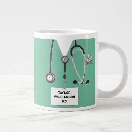 Funny Doctor Gift Extra Grote Beker (Rechts)