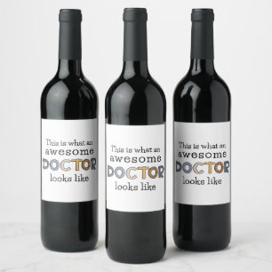 Funny Doctor Gifts   Geweldige arts Wijn Etiket