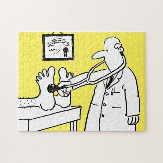Funny Doctor met Stethoscoop Legpuzzel (Horizontaal)