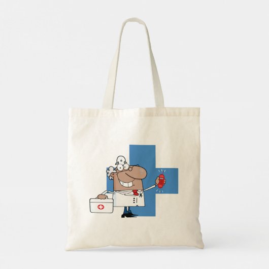 Funny Doctor on Duty Canvas tas (Achterkant)