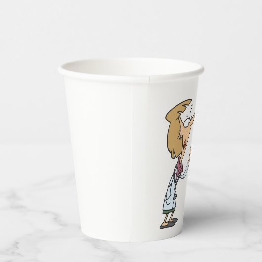 Funny Doctor Teaching Foot Anatomy Papieren Bekers (Rechts)