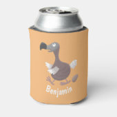 Funny dodo bird cartoon illustratie blikjeskoeler (Blikje Achterkant)