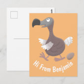 Funny dodo bird cartoon illustratie briefkaart (Voorkant / Achterkant)