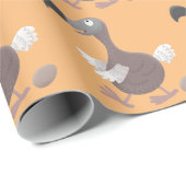 Funny dodo bird cartoon illustratie cadeaupapier (Rol Hoek)