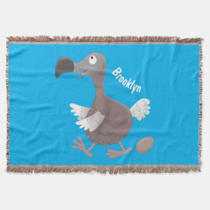 Funny dodo bird cartoon illustratie deken