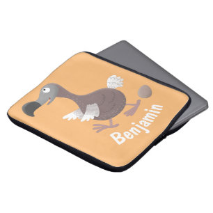 Funny dodo bird cartoon illustratie laptop sleeve