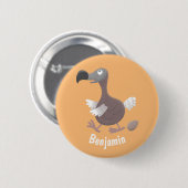 Funny dodo bird cartoon illustratie ronde button 5,7 cm (Voorkant /achterkant)