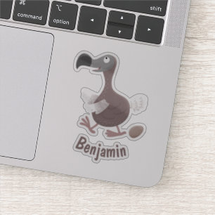 Funny dodo bird cartoon illustratie sticker
