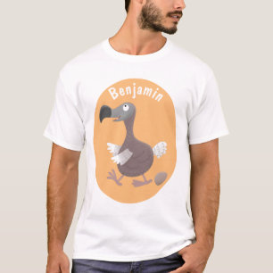 Funny dodo bird cartoon illustratie t-shirt