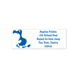 Funny dodo bird cartoon illustratie  zelfinktende stempel