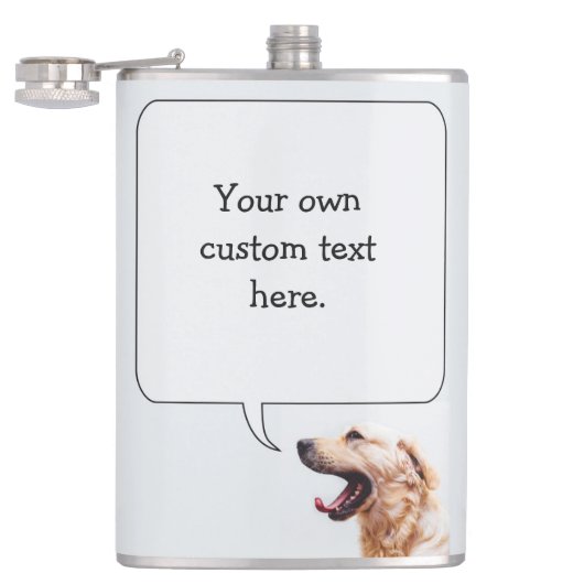 Funny Dog aangepaste kolf Heupfles (Geopend)