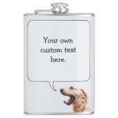 Funny Dog aangepaste kolf Heupfles (Voorkant)