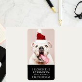 Funny Dog Afbeelding gepersonaliseerde kerstfoto Etiket