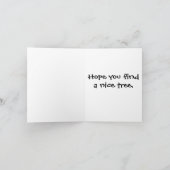 Funny Dog and Tree Edgy Verjaardag Kaart (Binnen)