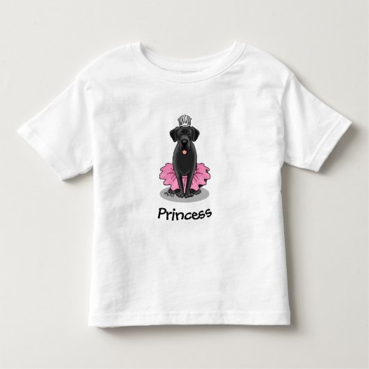 Funny Dog Ballet Princess Black Lab Retriever Kinder Shirts (Voorkant)