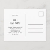 Funny Dog BBQ Uitnodiging (Achterkant)