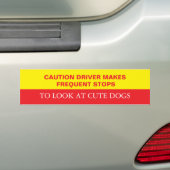 Funny Dog Bumpersticker (Op auto)