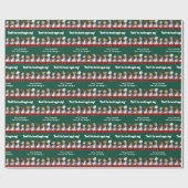 Funny Dog Carol Singers Add Your Message Cartoon Cadeaupapier (Vlak)