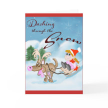 Funny Dog Cartoon Kerstmis Kaart