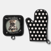 Funny Dog Cheese Inspector Ovenwant & Pannenlap Set (Voorkant)