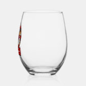 Funny Dog Choir Christmas Carol Pug Pun Cartoon Wijnglas Zonder Voet (Links)