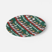 Funny Dog Choir Ding Dog Xmas Carol Pun Cartoon Papieren Bordje (Gekanteld)