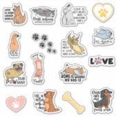 Funny Dog citeert Stickers (Voorkant)