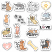 Funny Dog citeert Stickers (Voorkant)