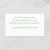 Funny Dog Clean-up Visitekaartje (Achterkant)
