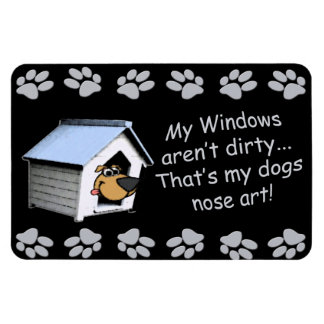 Funny Dog Comic - Nose Art Magneet