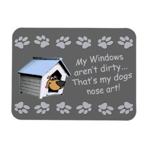 Funny Dog Comic - Nose Art Magneet