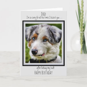 Funny Dog Dad Happy Birthday Schattigee hondenfoto Kaart
