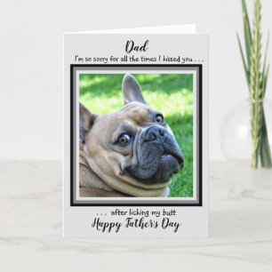 Funny Dog Dad - Happy Vaderdag - Papa Dog Foto Kaart
