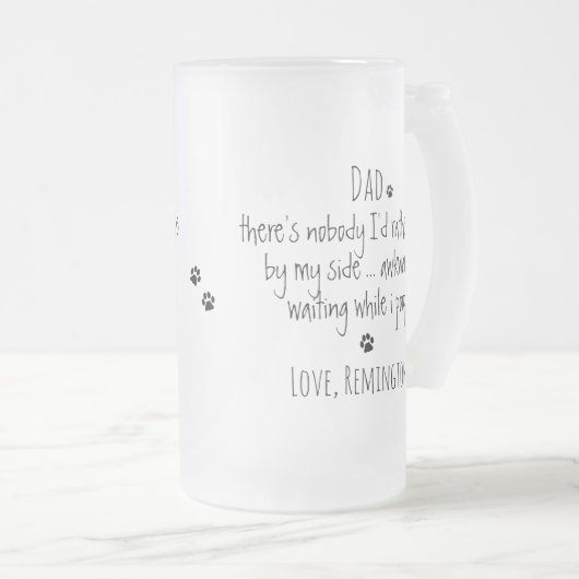 Funny Dog Dad Matglas Bierpul (Voorkant rechts)