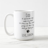 Funny Dog Dad Personalized Pet Photo Coffee Mok (Links)
