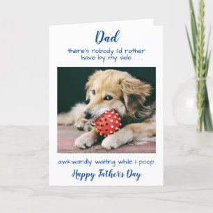 Funny Dog Dad Pet Photo Happy Fathers Day Feestdagen Kaart