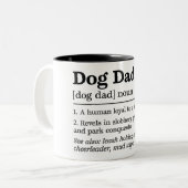 Funny Dog Dad Tweekleurige Koffiemok (Voorkant links)