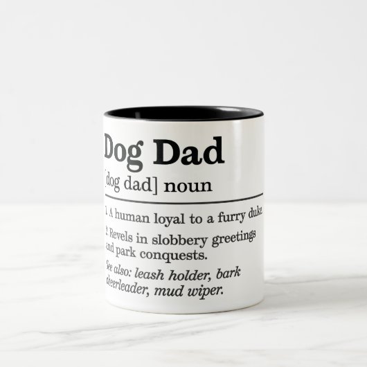 Funny Dog Dad Tweekleurige Koffiemok (Center)