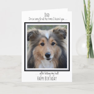 Funny Dog Dad Verjaardag Schattigee Dog Photo Card Kaart