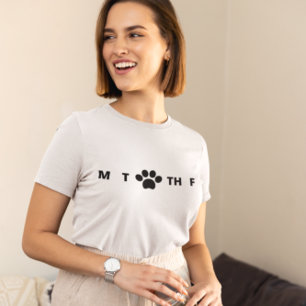 Funny Dog Days of the Week Paw T-Shirt