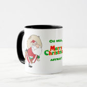 Funny Dog die kerstkerstkerstkerstkerstmis heeft Mok (Voorkant links)