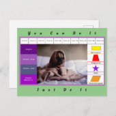 Funny dog educative game briefkaart (Voorkant / Achterkant)