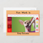 Funny dog educative game briefkaart (Voorkant / Achterkant)