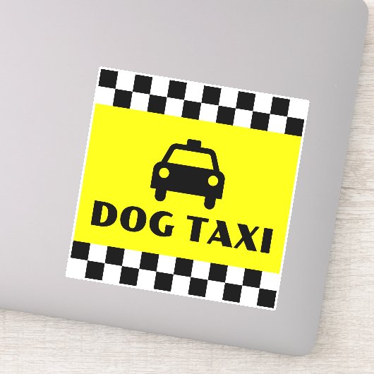 Funny Dog Eigenaar Taxi Driver Sticker (Detail)