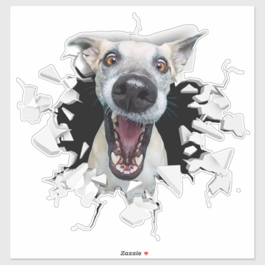 Funny dog face Sticker (Vel)