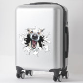 Funny dog face Sticker (Koffer)