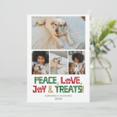 Funny Dog Foto Feestdagenkaart (Staand voorkant)