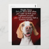 Funny dog gedachte briefkaart (Voorkant / Achterkant)