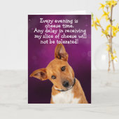 Funny dog gedachte kaart (Gele Bloem)